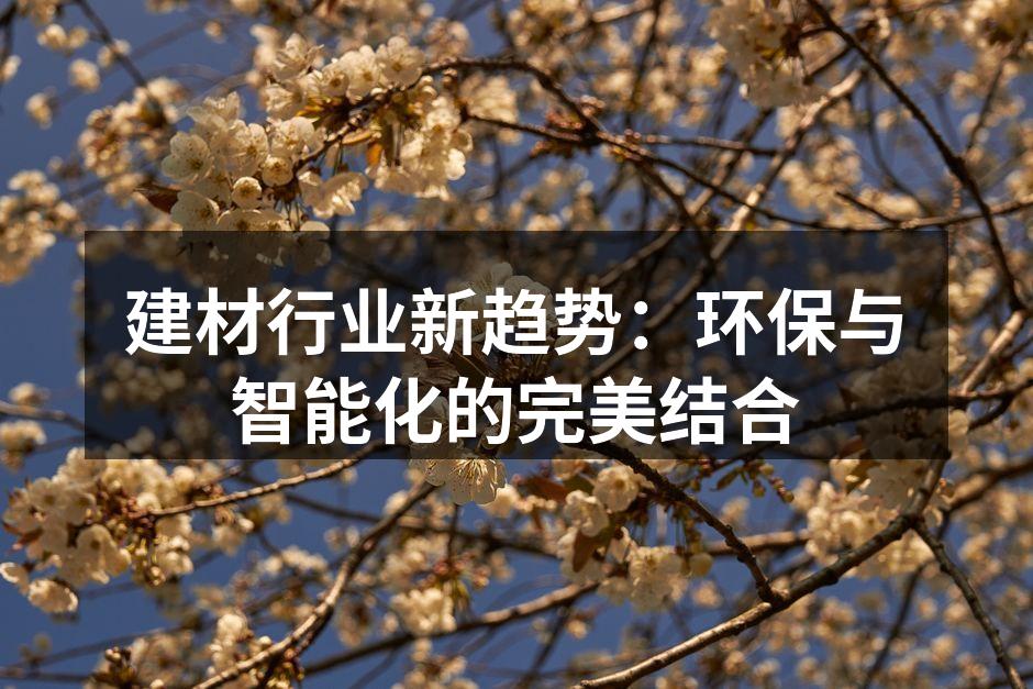 建材行业新趋势：环保与智能化的完美结合